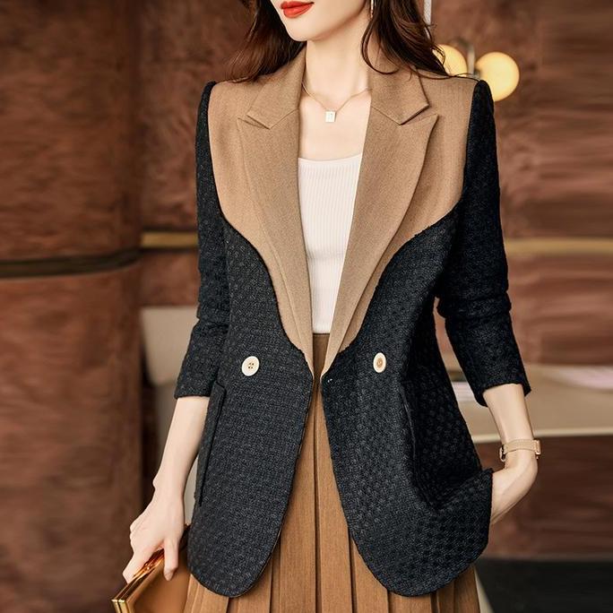 BLAZER TWEED IMPORT KOREA JAS OUTER WANITA