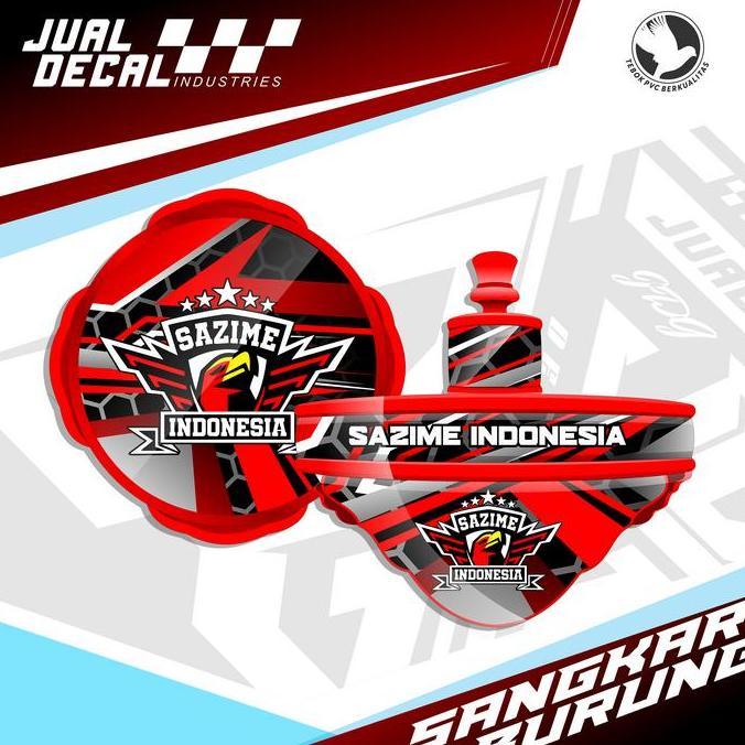 ORIGINAL Stiker Tebok Sangkar Lovebird SAZIME decal bisa Custom new READY STOCK