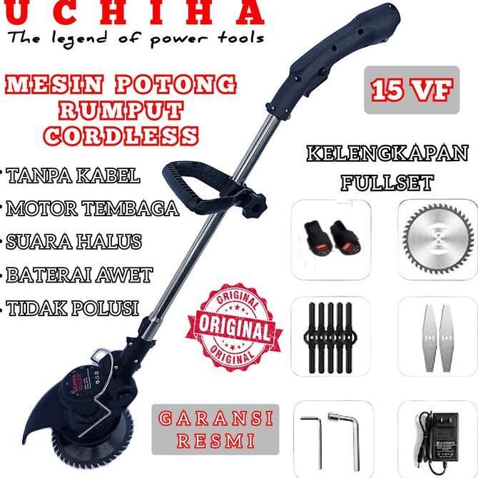 Mesin potong rumput padi uchiha uciha brush cutter cordless baterai