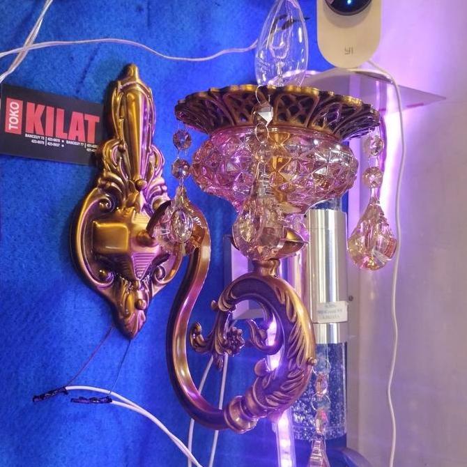 NEW Lampu dinding klasik antik Tembaga lilin LD 9857/1