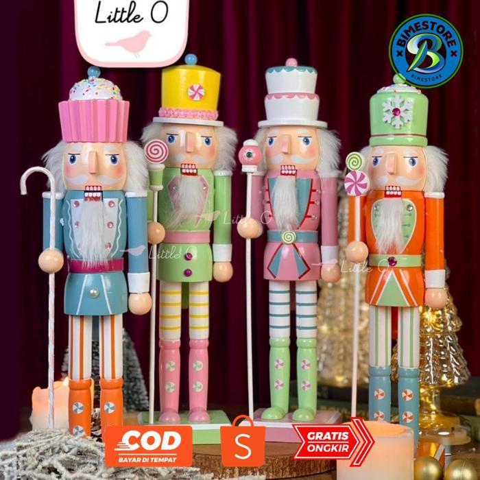 BIMESTORE LITTLE O CHRISTMAS NUTCRACKER SOLDIER PATUNG NATAL DEKORASI NATAL HIASAN NATAL IMPOR AKSES