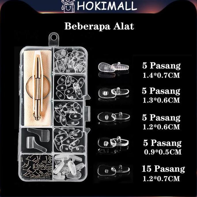 Laristop- Set Nose Pad Kacamata/Glasses Nose Pad/Nose Pad Kacamata Anti Melorot Untuk Reparasi Kacam