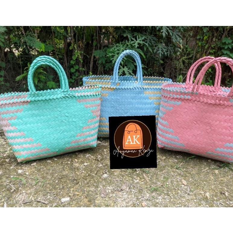 PREMIUM` FAVORIT tas anyaman jumbo kombinasi