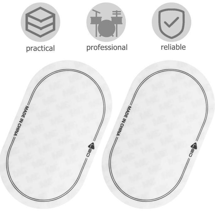 Dd- 2Pcs Patch Bass Drum Kick Drum Double Patch Pedal Bass Drum