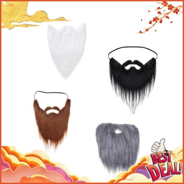 TRENDING Jenggot imitasi palsu hitam panjang long beard / fake beard Panjang Kumis Jenggot Palsu Bre