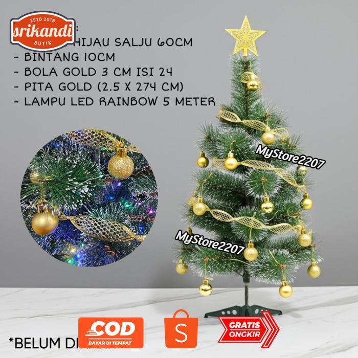 SRIKANDIBUTIK POHON NATAL PORTABLE PAKET LENGKAP / POHON PORTABLE / POHON NATAL PVC / PAKET LENGKAP 