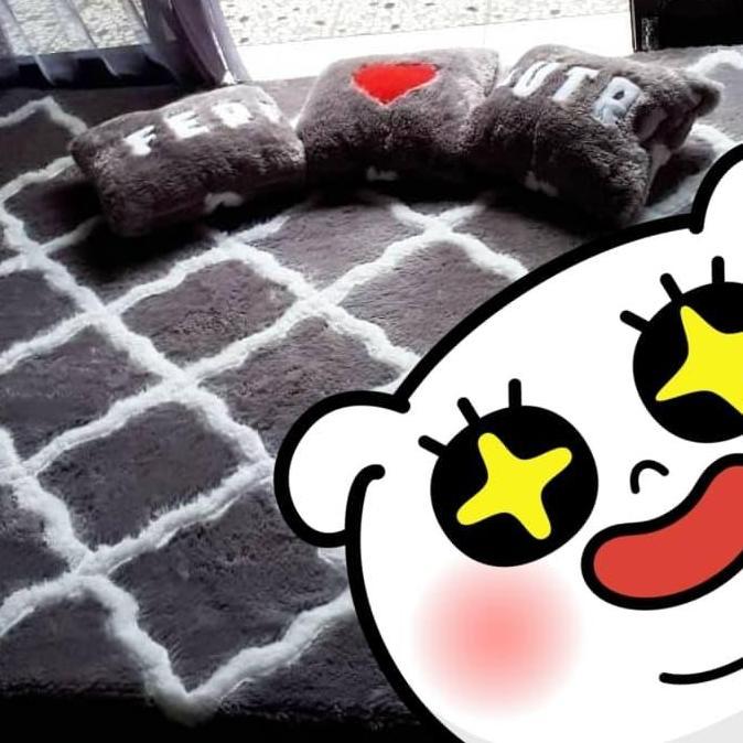KARPET SET karakter TEBAL 5CM BANTAL 3
