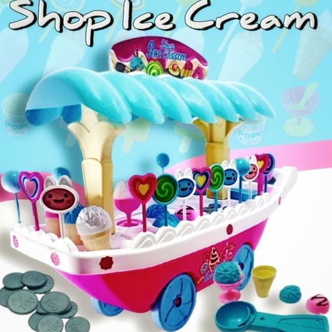 MAINAN ANAK GEROBAK TROLI ES KRIM STOLLER JUMBO ICE CREAM CART FI 512 KODE 1281