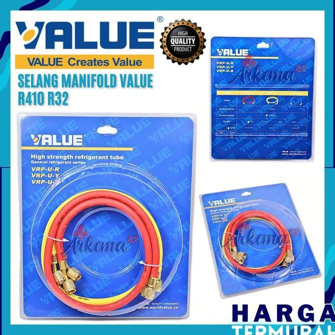 TERBARU - SELANG MANIFOLD VALUE R410 R32 | SLANG MANIPOLD PENGISIAN FREON AC R32