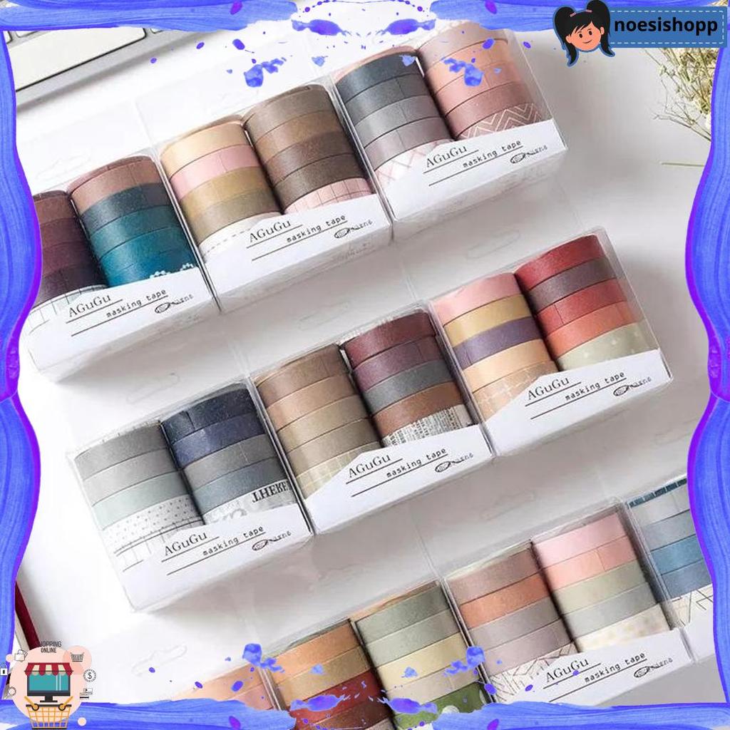 [10PCS] Washi Tape Agugu Vintage Aesthetic 2 Meter Masking Tape Promo