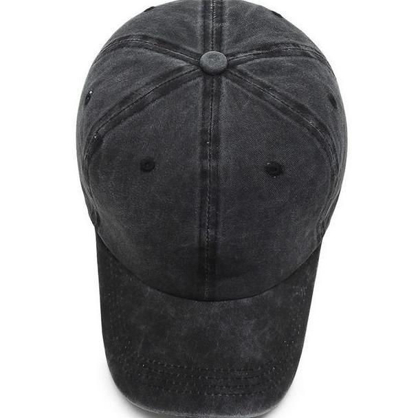 Laristop- Topi Baseball Jeans Pria Wanita Dewasa Polos Hitam Abu Hijau Merah Sport Cap Gaya Outfit C