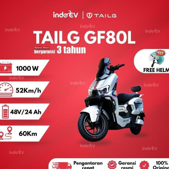 Terlaris Sepeda Listrik Tailg Gf80L - Green