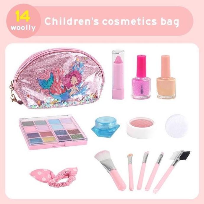 MAKE UP ANAK PEREMPUAN MAINAN MAKE UP SET DANDAN ANAK ASLI NON TOXIC KODE 11