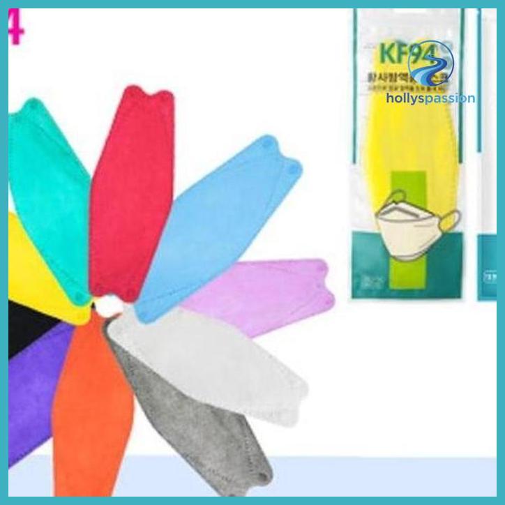 (ORI) MASKER KF94 WARNA PREMIUM KOREA ISI 10 PCS DISPOSABLE MASK 621-70 KECANTIKAN PESTA DEKORASI KO