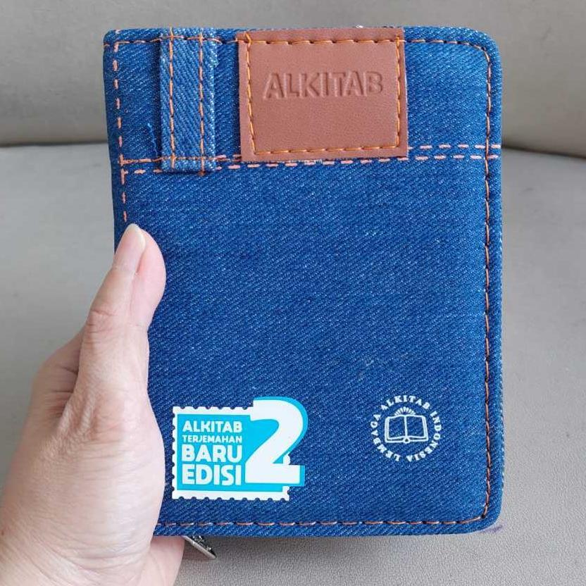 Alkitab Kristen Kecil Sampul TB2 034 Jeans Pocket Terjemahan Baru 2 LAI Anak Mini LAI Super