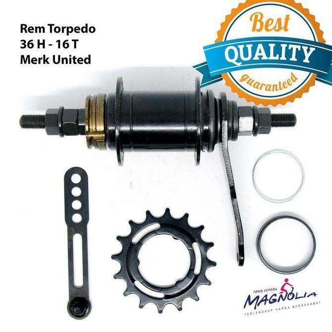 Promo Rem Torpedo Sepeda Fixie BMX Lubang 36 Gir 16T United Diskon