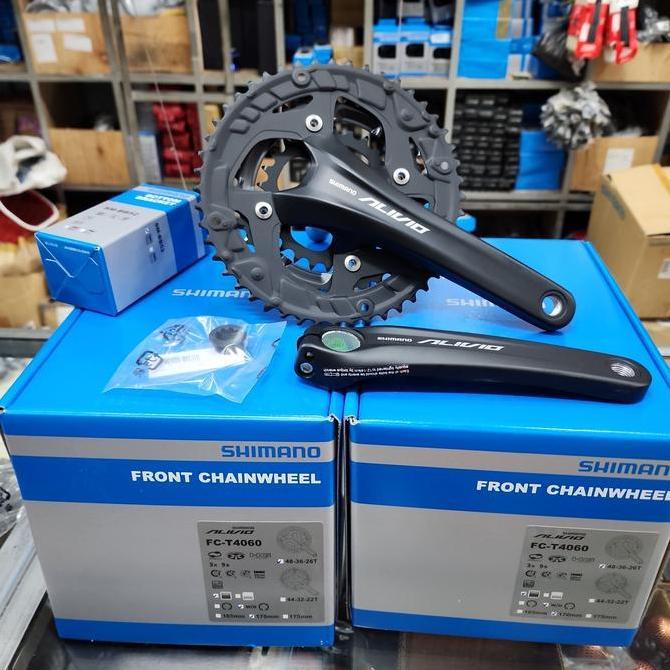 Promo Crank Arm Shimano ALIVIO FC-T4060 48-36-26T Arm 170mm Original Alivio FC 4060 Hollowtech 2 Dis