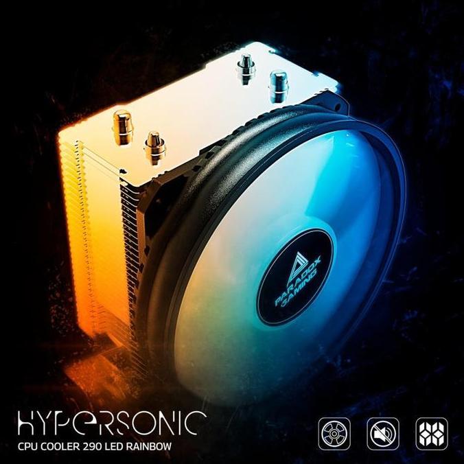 promo CPU Cooler Paradox Gaming Hypersonic 290 LED Rainbow Kipas Processor terlaris