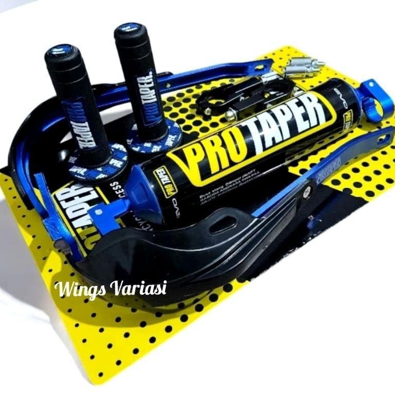 Paket Lengkap Komplit Handguard Protaper Busa Palang Stang + Grip Donat Protaper Supermoto D-Tracker