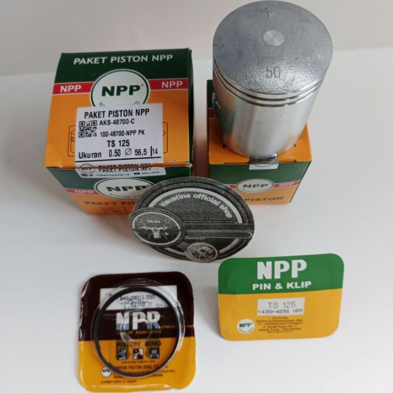 PISTON KIT SEHER PAKET TS125 UKURAN STD 25 50 75 100 125 150 175 200 ORIGINAL NPP