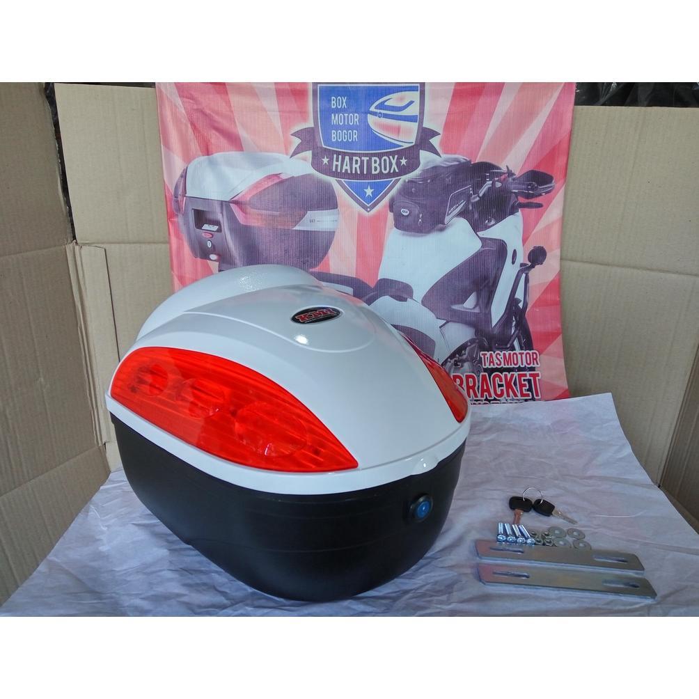 Box Motor Touring KMI 201 Putih / Cocok Motor Matic Beat Vario Mio Bagasi / KMI201 Box Motor Murah M