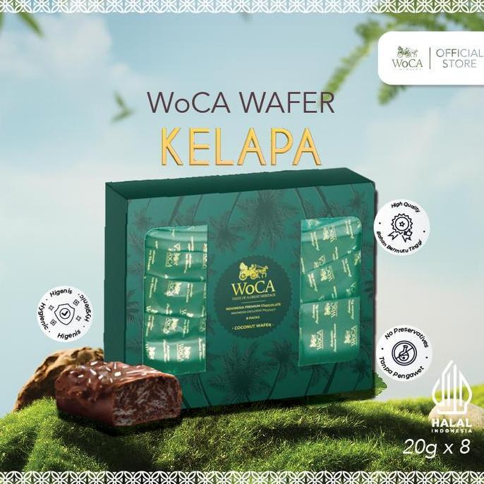 WoCA Wafer Coklat Premium Coconut Chocolate