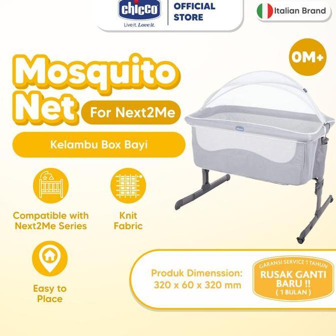ORIGINAL CHICCO Mosquito Net for Next2Me Cribs / Kelambu Box Bayi Chicco Next 2 Me READY STOCK