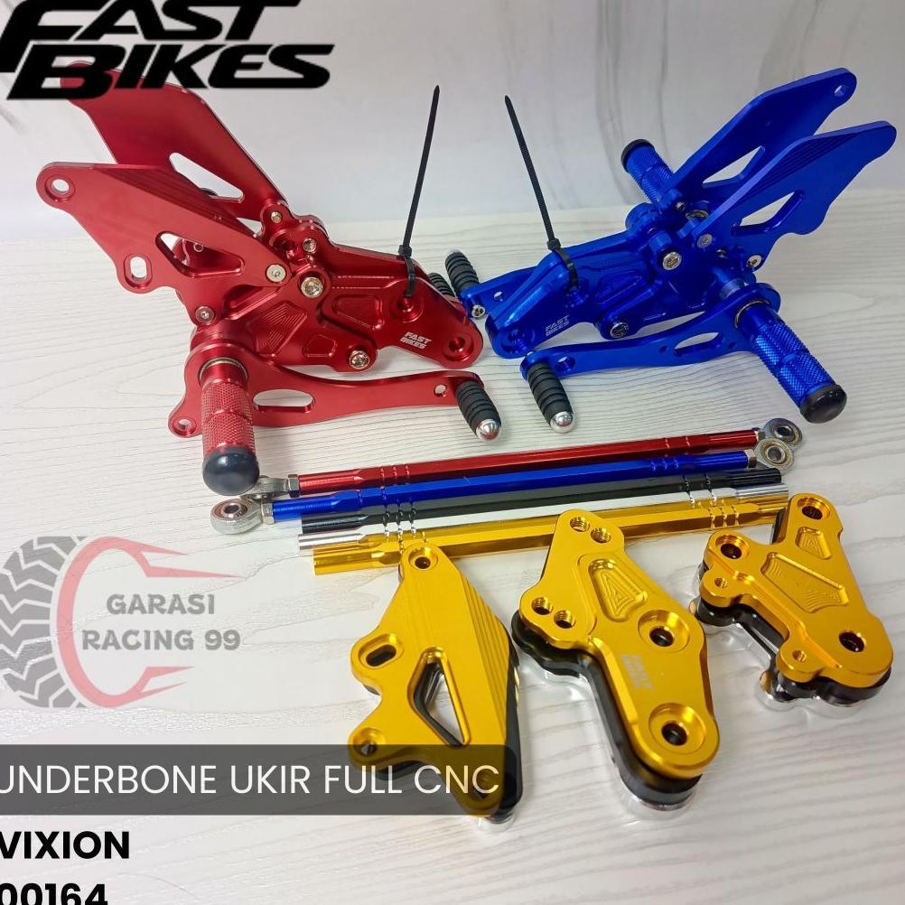 FOOT STEP UNDERBON UB Step Depan Underbone Ukir Yamaha Vixion Old & Vixion New Full CNC Step Underbu