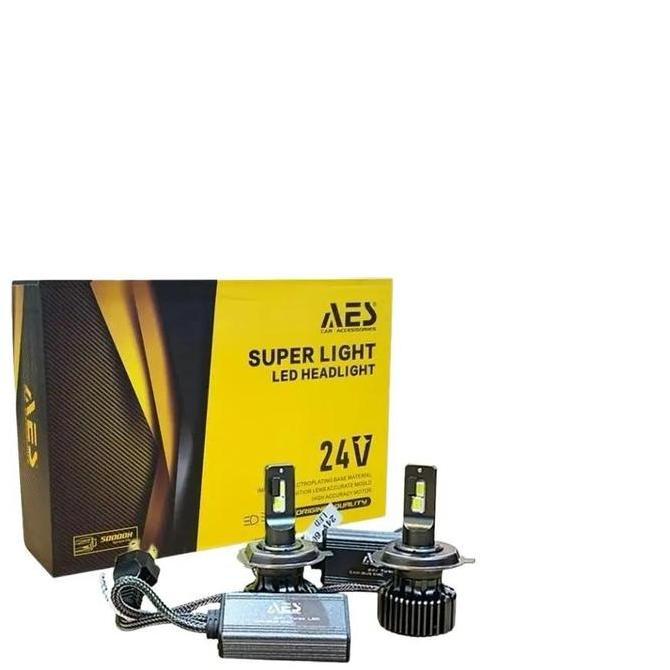 Lampu LED H4 Headlight Turbo AES 12-24 Volt untuk Mobil Car