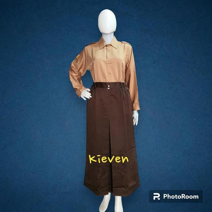 Best- seragam rok sekolah sma rampel 1 bahan licin element abu coklat hitam