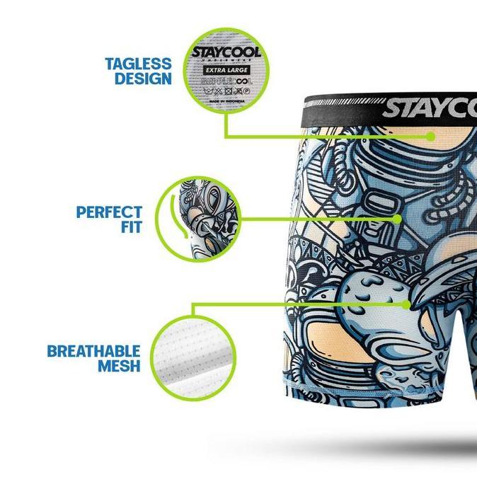 Ytta- Staycool Supplecool Xbones Boxer Briefs Celana Dalam
