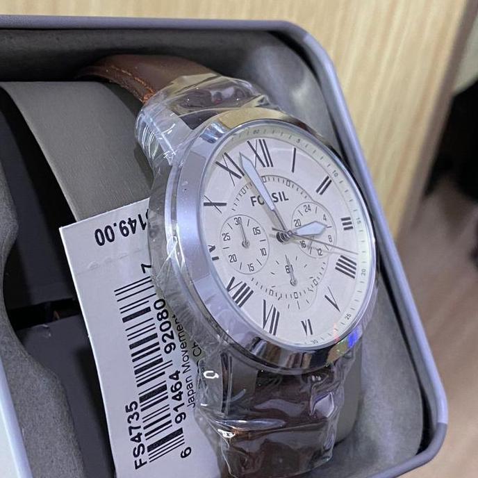 New- Jam Tangan Fs 4735 Brown Leather Original Men