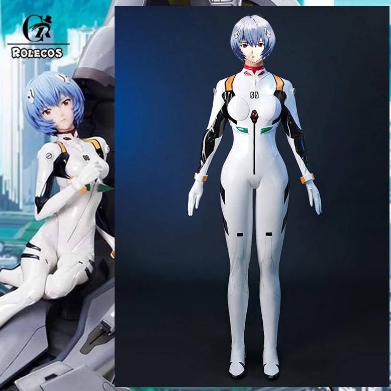 ROLECOS Original EVA Ayanami Rei Cosplay Costume Ayanami Rei Sexy Combat Jumpsuit Halloween Outfits 