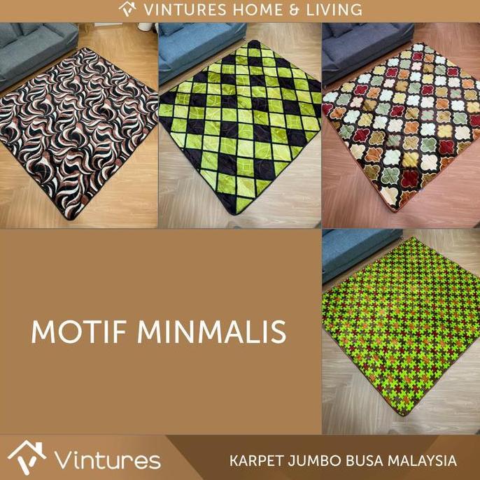 [220x190 CM] Karpet Jumbo Busa Malaysia / Karpet Lantai Ruang Tamu - Motif Malaysia