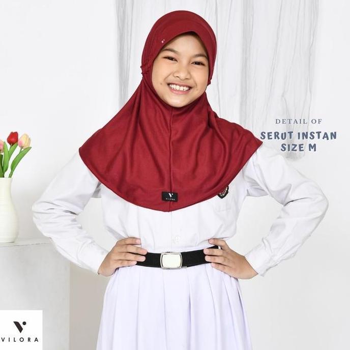 New- Jilbab Kerudung Sekolah Sd Smp Sma Original Vilora