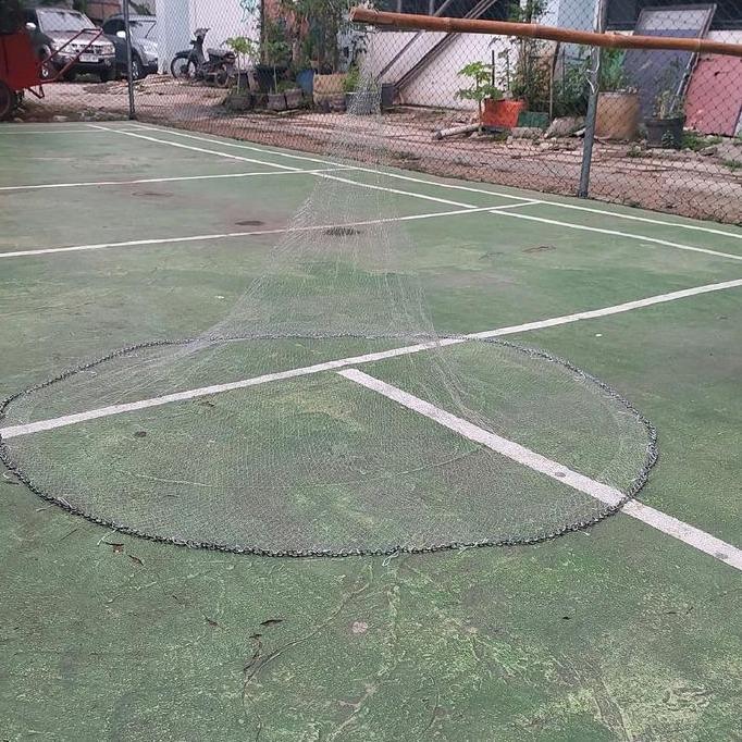 jala kecrik jala ikan 1,3 meter bisa untuk udang jala lempar jala sungai Promo