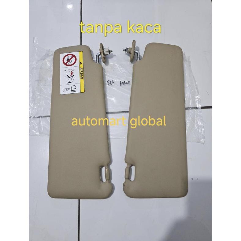 sun visor Fortuner Innova Hilux 2004-2014 set 2pc original tanpa kaca