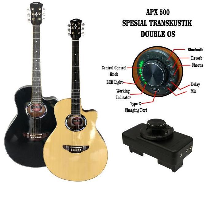 Gitar APX 500 Transkustik original Free Packing Kayu