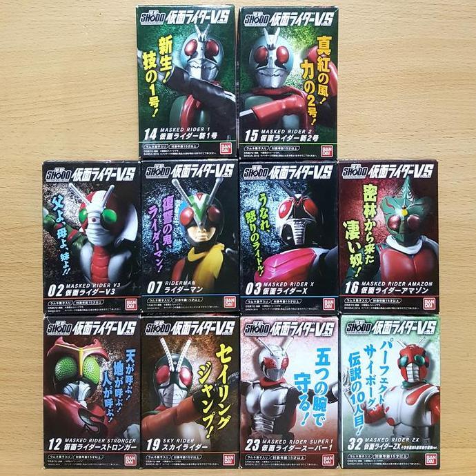 SHODO KAMEN RIDER VS [10/SET] 9 GLORIOUS RIDER & ZX SHOWA BANDAI KODE 563