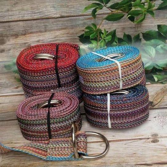 TERLARIS strap yoga / belt yoga bahan webbing katun motif gradasi READY STOCK