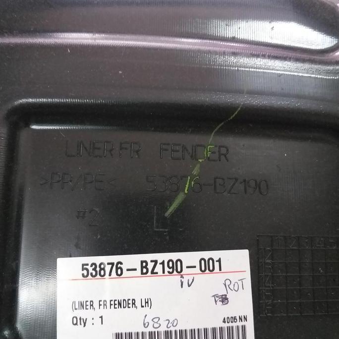 Promo 53876-bz190 liner fender kiri avanza 2013 Diskon