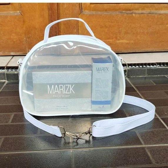 New- Tas Selempang Wanita Transparan / Tas Mika Pvc Anisa (Free Gantungan) Kulit