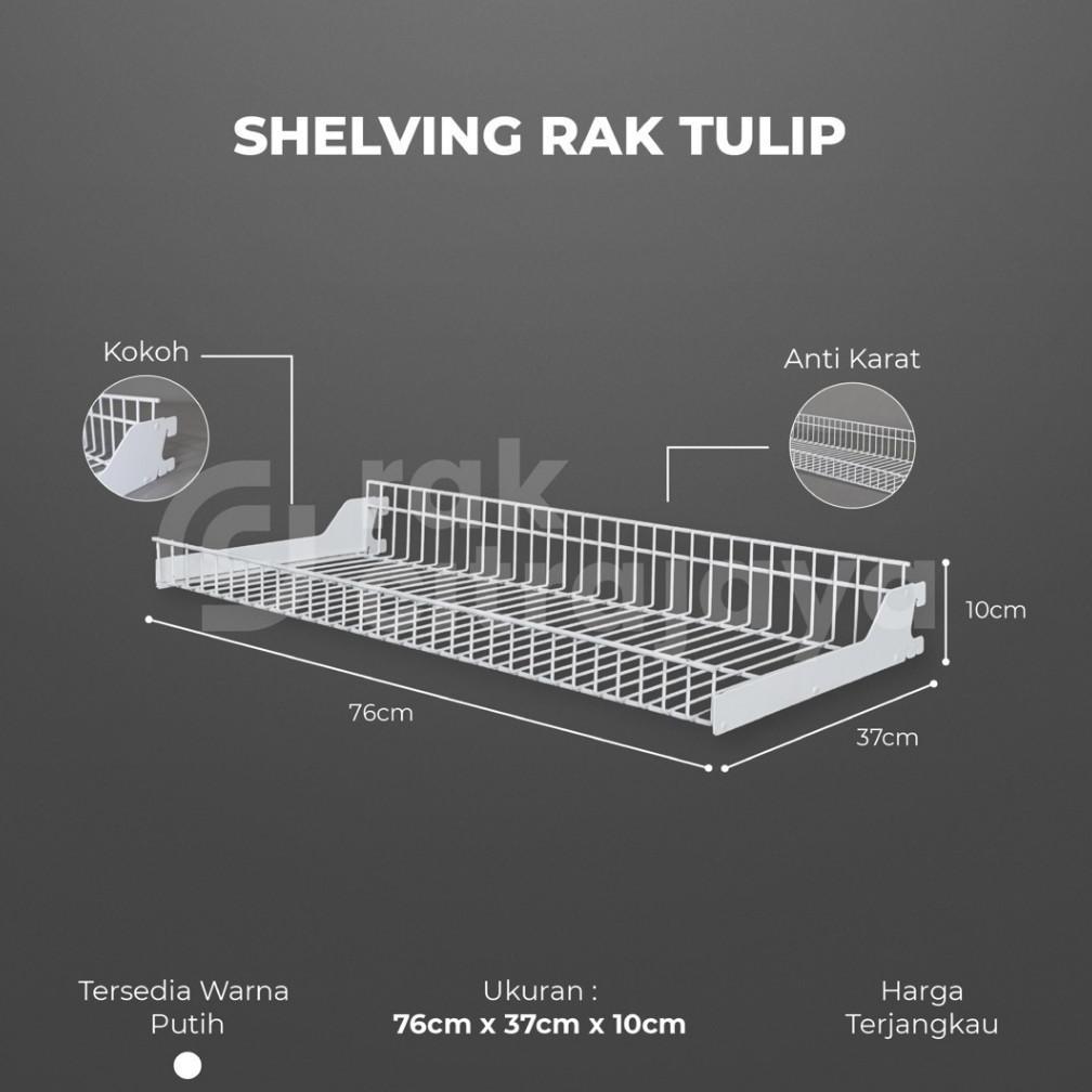 TULIP | EKSTRA RAK TAMBAHAN KERANJANG SHELVING BESI GONDOLA TOKO DISPLAY