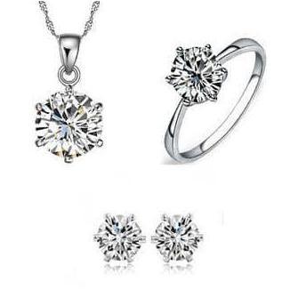 Terlaris Satu Set Perhiasan Emas Putih Hongkong