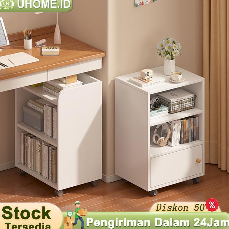 Rak Susun Serbaguna Rak printer Rak dapur Multi-Lapisan Dengan Roda Rak microwave Dudukan Printer Da