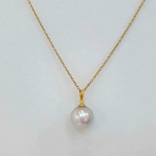 Terlaris Kalung Emas 22 Karat Mutiara Laut Asli Lombok , Perhiasan Mutiara Laut