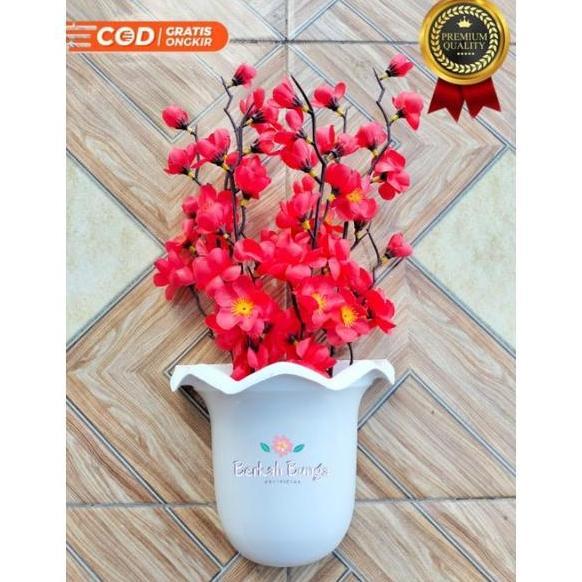 Flwr- Bunga Sakura Artificial- Bunga Hias Sakura - Bunga Hiasan Dinding - Bunga Sakura Plastik- Bung