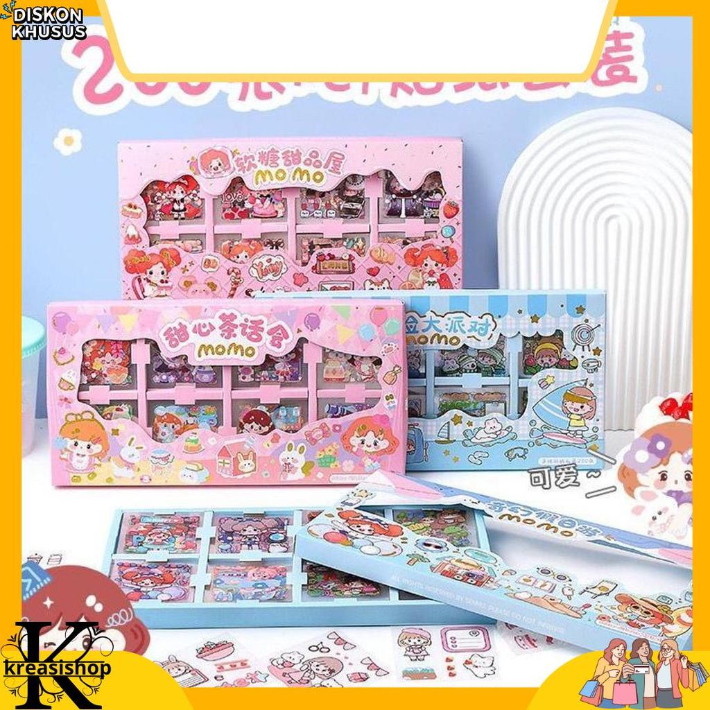 200 lembar Sticker Box PVC Jumbo Size Stiker Termurah