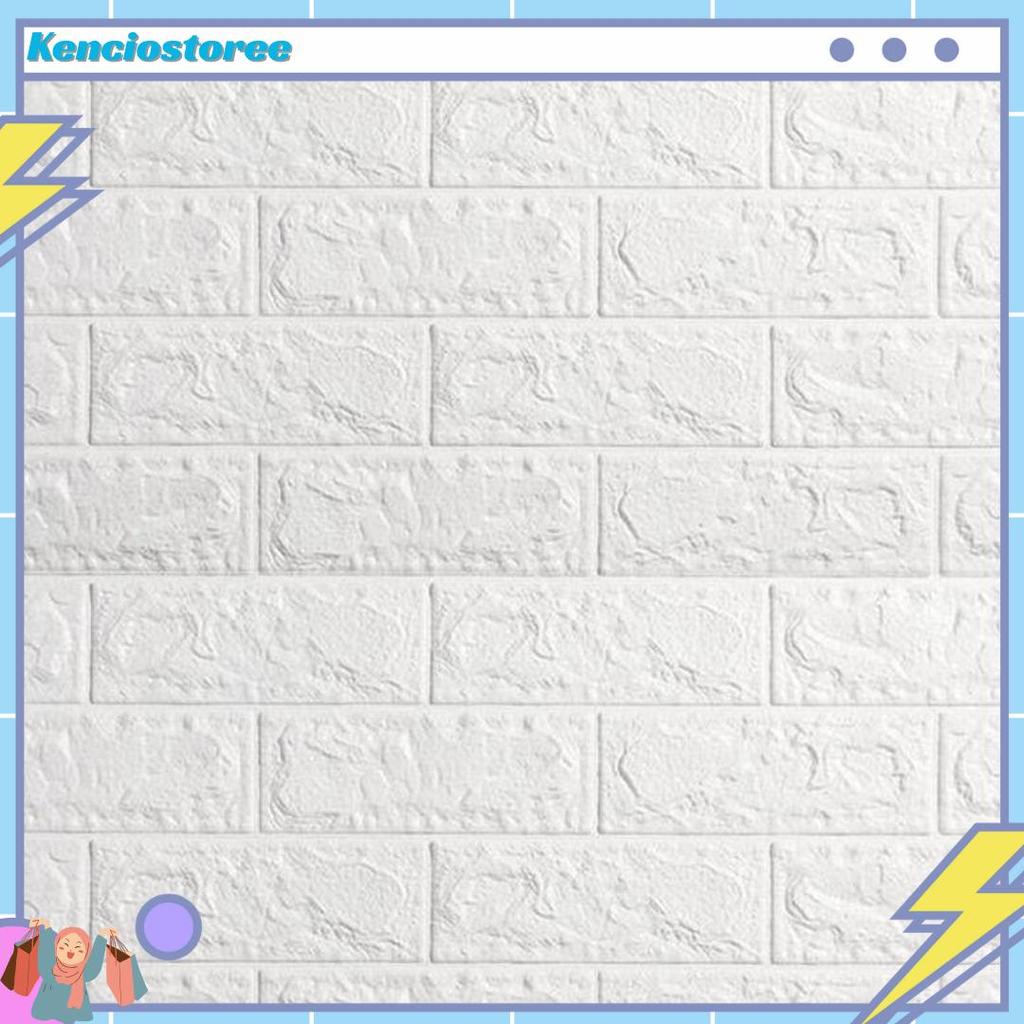 Walpaper dinding 3d foam motif batu bata 70x77cm BIGDEAL