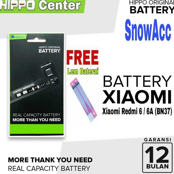 Hippo Baterai XiaoMi Redmi 6 / redmi 6A 2900mah Kode Baterai BN37 / BN-37 / BN 37 Batre